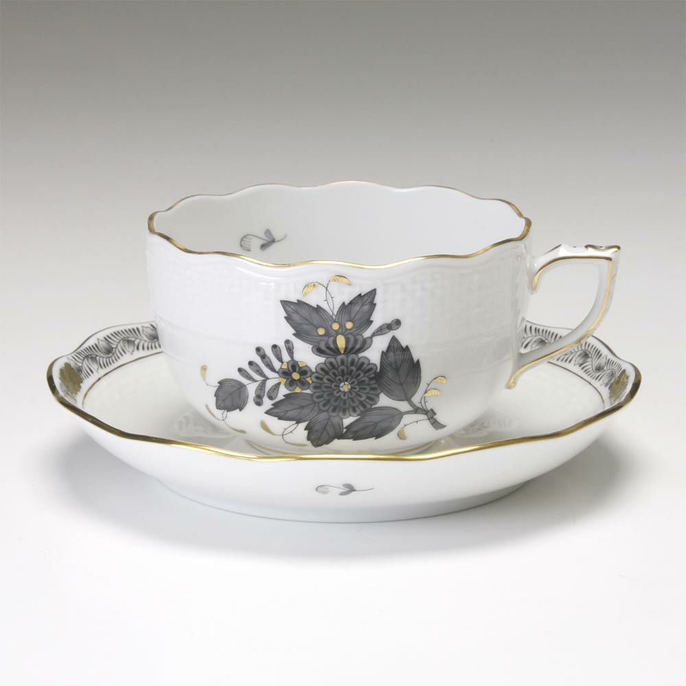 ヘレンド アポニーブラック 00724-0-00／724 ティーカップ＆ソーサー 200ml