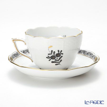 ヘレンド アポニーブラック 00730-0-00 ティーカップ＆ソーサー（兼用） 200ml