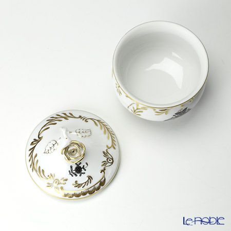 ヘレンド アポニーブラック 006040-0-09 ラウンドボックス（ローズ）