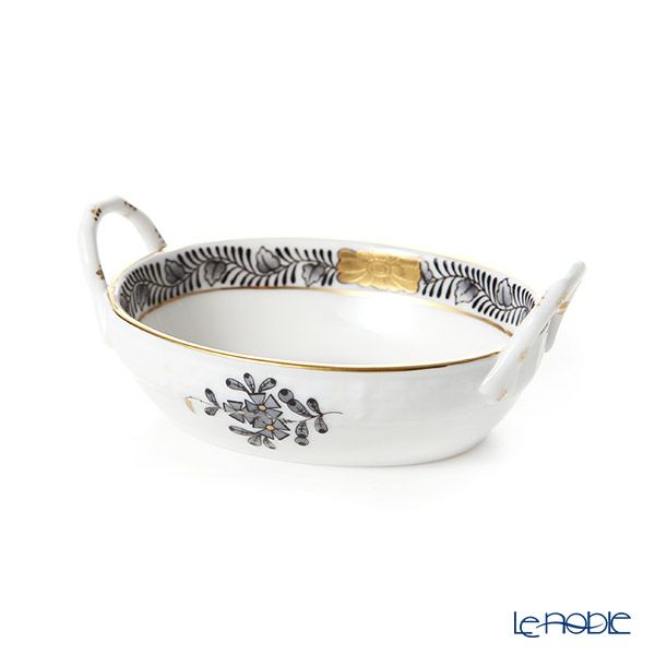 ヘレンド アポニーブラック 07423-0-00 ハンドル付きリング入れ