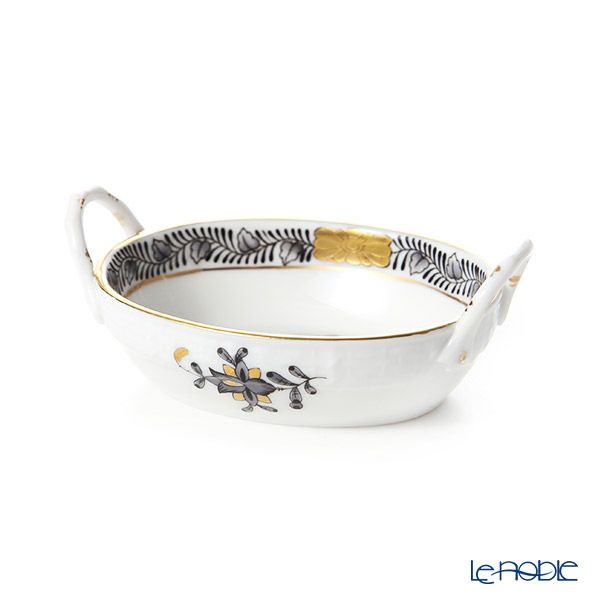 ヘレンド アポニーブラック 07423-0-00 ハンドル付きリング入れ