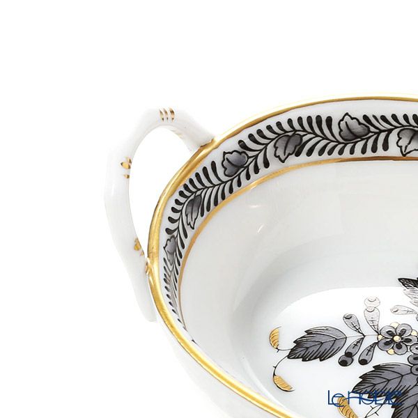 ヘレンド アポニーブラック 07423-0-00 ハンドル付きリング入れ