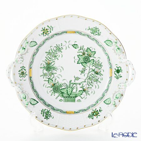 ヘレンド インドの華グリーン 00175-0-00 丸ケーキプレート 27.5cm