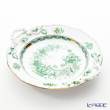 ヘレンド インドの華グリーン 00175-0-00 丸ケーキプレート 27.5cm