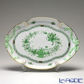 ヘレンド インドの華グリーン 00400-0-00 パーティートレイ 38cm