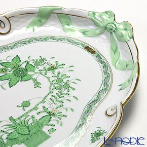 ヘレンド インドの華グリーン 00400-0-00 パーティートレイ 38cm