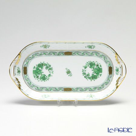 ヘレンド インドの華グリーン 00437-0-00 サービストレー 23cm