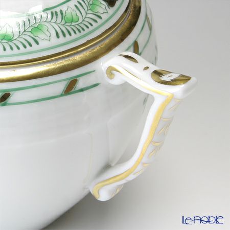 ヘレンド インドの華グリーン 00472-0-09 シュガーポット ローズ 200ml