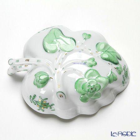 ヘレンド インドの華グリーン 00492-0-00 オープンシュガー 10.5cm