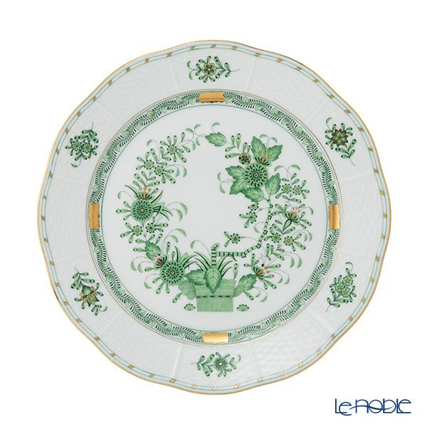 ヘレンド インドの華グリーン FV プレート 25cm 00524-0-00／524