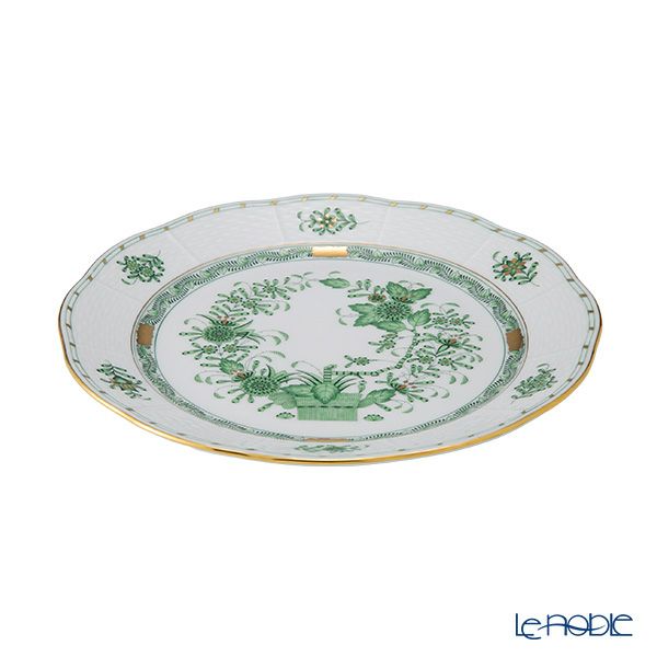ヘレンド インドの華グリーン FV プレート 25cm 00524-0-00／524
