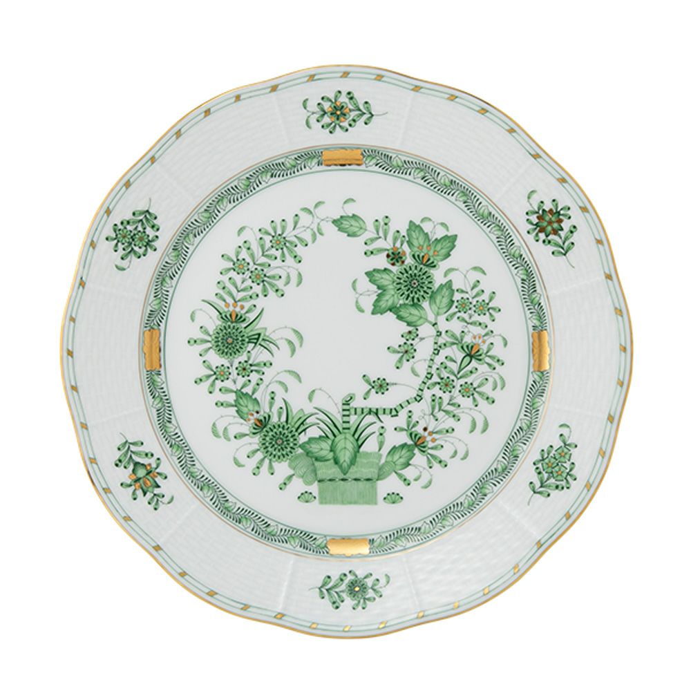 ヘレンド インドの華グリーン FV プレート 25cm 00524-0-00／524