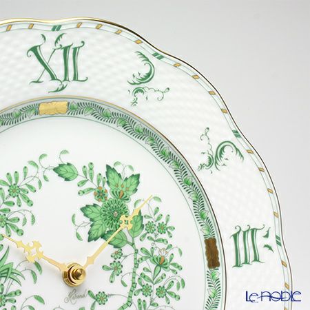 ヘレンド インドの華グリーン 00527-0-47S ウォールクロック 28.5cm