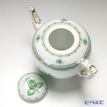 ヘレンド インドの華グリーン 00606-0-09／604 ティーポット ローズ 800ml