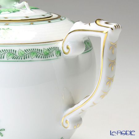 ヘレンド インドの華グリーン 00606-0-09／604 ティーポット ローズ 800ml