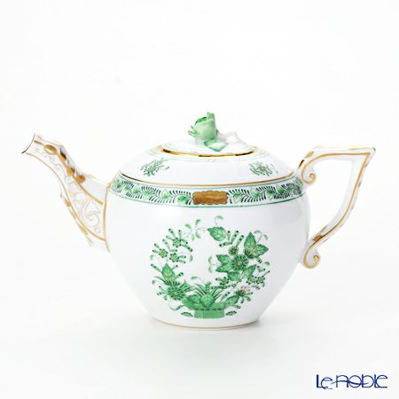 ヘレンド インドの華グリーン 00608-0-09 ティーポット ローズ 400ml