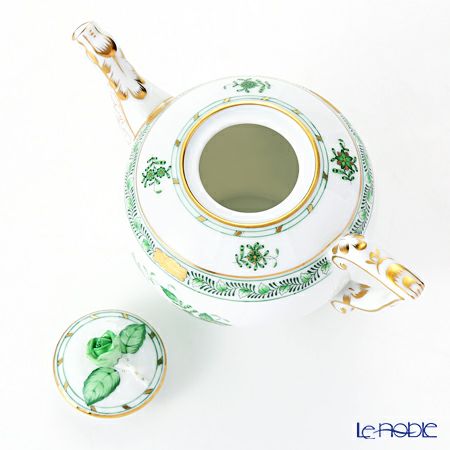 ヘレンド インドの華グリーン 00608-0-09 ティーポット ローズ 400ml