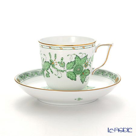 ヘレンド インドの華グリーン 00705-0-00 ティーカップ＆ソーサー 200ml