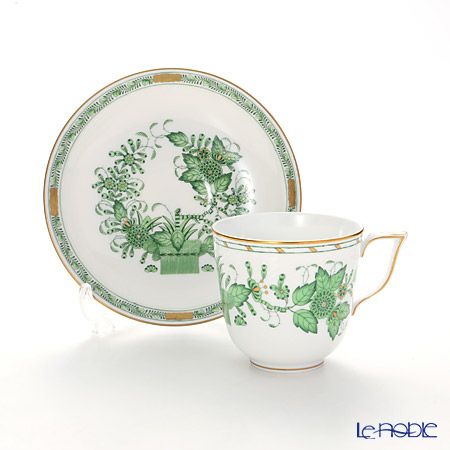 ヘレンド インドの華グリーン 00705-0-00 ティーカップ＆ソーサー 200ml