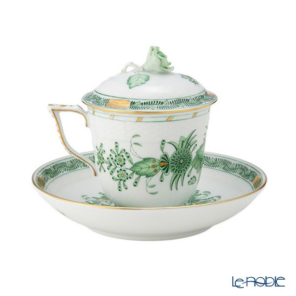 ヘレンド インドの華グリーン FV ハーブティーカップ＆ソーサー 200ml 00705-0-09