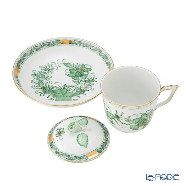 ヘレンド インドの華グリーン FV ハーブティーカップ＆ソーサー 200ml 00705-0-09