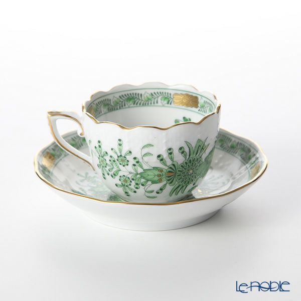 ヘレンド インドの華グリーン 00711-0-00 モカカップ＆ソーサー 100ml