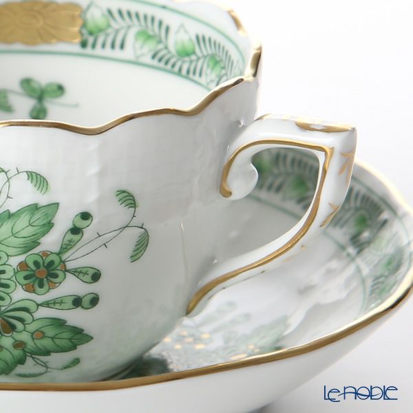 ヘレンド インドの華グリーン 00711-0-00 モカカップ＆ソーサー 100ml