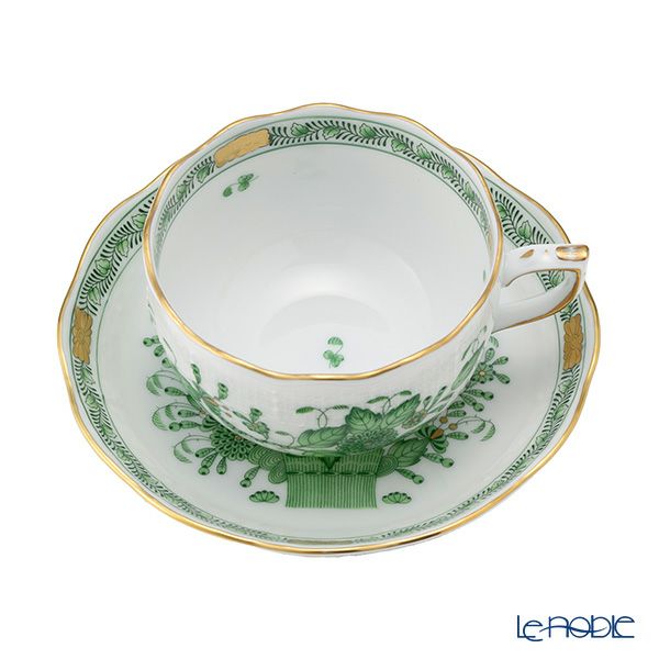 ヘレンド インドの華グリーン 00724-0-00／724 ティーカップ＆ソーサー 200ml