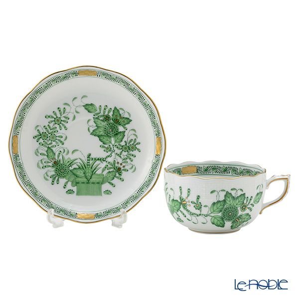 ヘレンド インドの華グリーン 00724-0-00／724 ティーカップ＆ソーサー 200ml