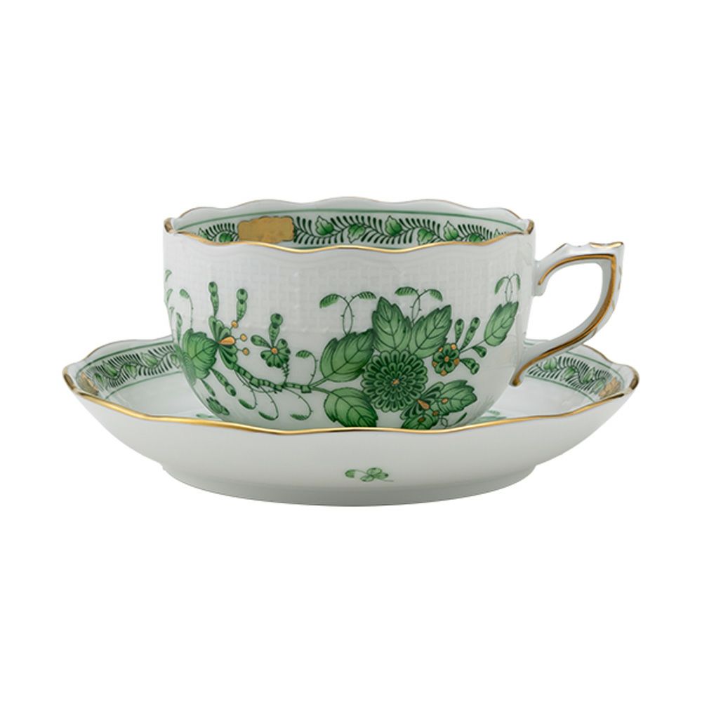 ヘレンド インドの華グリーン 00724-0-00／724 ティーカップ＆ソーサー 200ml