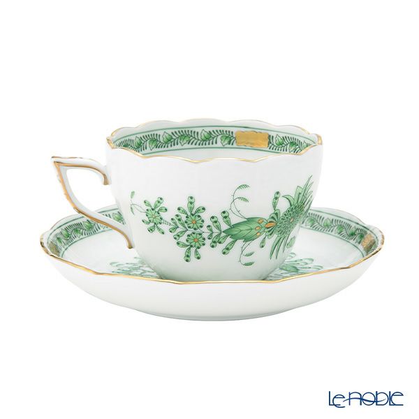 ヘレンド インドの華グリーン 00730-0-00 ティーカップ＆ソーサー（兼用） 200ml