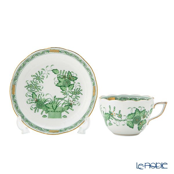ヘレンド インドの華グリーン 00730-0-00 ティーカップ＆ソーサー（兼用） 200ml
