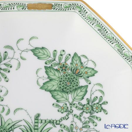 ヘレンド インドの華グリーン 04304-1-00 小皿（オクタゴナル） 13.5cm