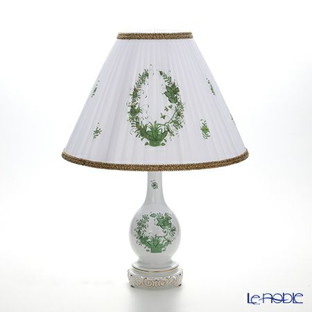 ヘレンド インドの華グリーン 06737-9-00／6734 ランプ