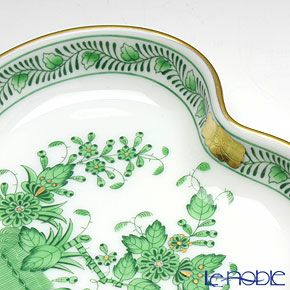 ヘレンド インドの華グリーン 07703-0-00／7703 ハートトレイ