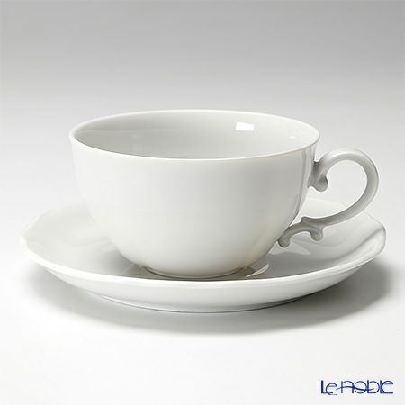 アウガルテン（AUGARTEN） モーツァルト ホワイト（530062） ティーカップ＆ソーサー 250ml（062）