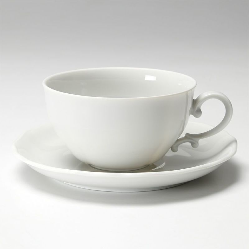 アウガルテン（AUGARTEN） モーツァルト ホワイト（530062） ティーカップ＆ソーサー 250ml（062）