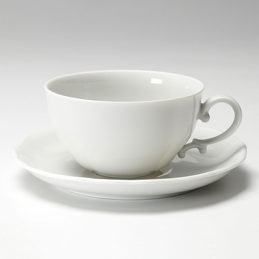 アウガルテン（AUGARTEN） モーツァルト ホワイト（530062） ティーカップ＆ソーサー 250ml（062）