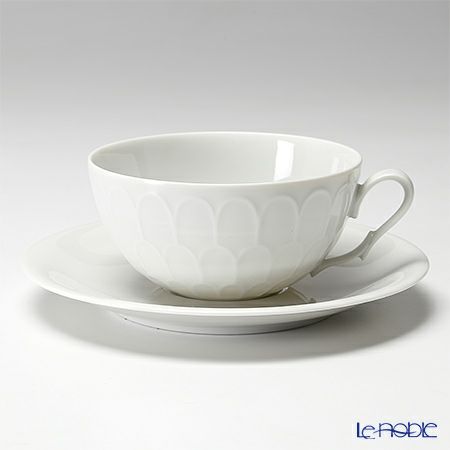 アウガルテン（AUGARTEN） アトランティスホワイト（1000） ティーカップ＆ソーサー 250ml（071）