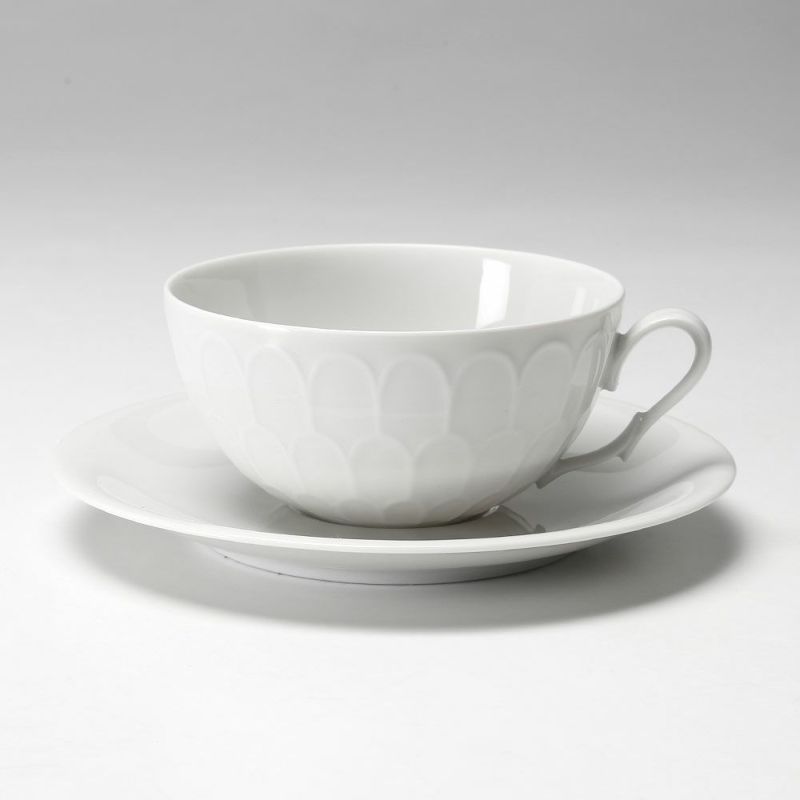 アウガルテン（AUGARTEN） アトランティスホワイト（1000） ティーカップ＆ソーサー 250ml（071）