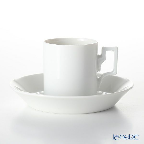 アウガルテン（AUGARTEN） ハプスブルクホワイト モカカップ＆ソーサー 50ml