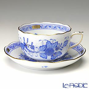 ヘレンド インドの華ブルー 00724-0-00／724 ティーカップ＆ソーサー 200ml