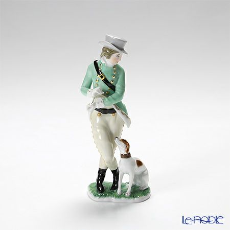アウガルテン（AUGARTEN） フィギュリン（011210） 犬を連れたハンター 15cm 1006