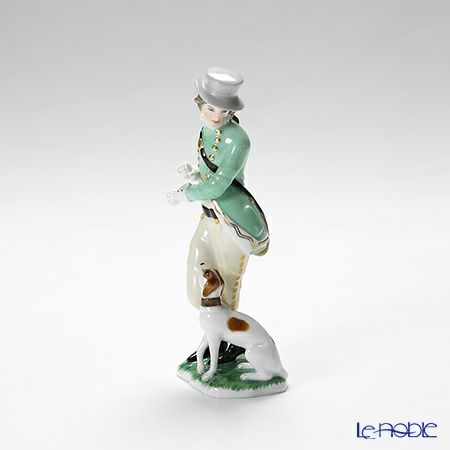 アウガルテン（AUGARTEN） フィギュリン（011210） 犬を連れたハンター 15cm 1006