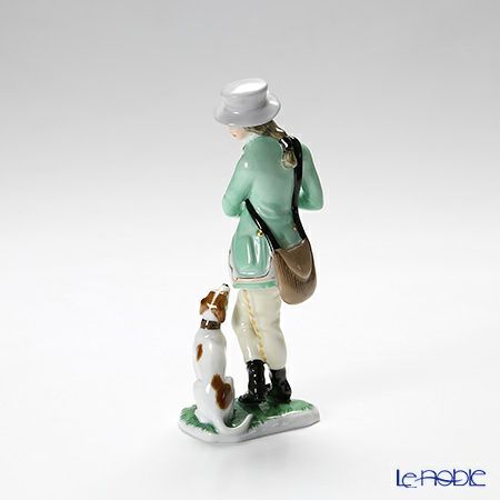 アウガルテン（AUGARTEN） フィギュリン（011210） 犬を連れたハンター 15cm 1006