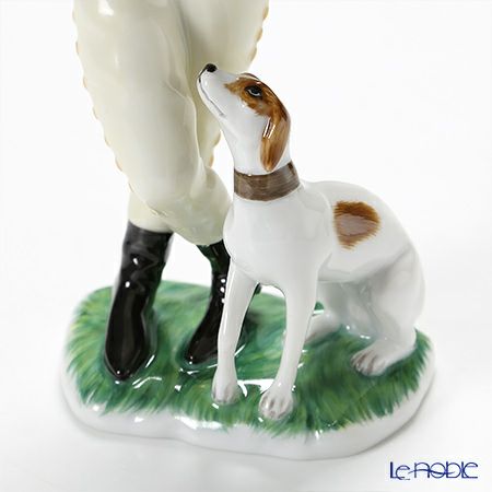 アウガルテン（AUGARTEN） フィギュリン（011210） 犬を連れたハンター 15cm 1006