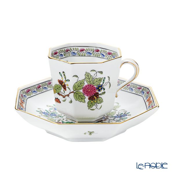 ヘレンド インドの華多彩色 オクタゴナルカップ＆ソーサー 04304-0-00