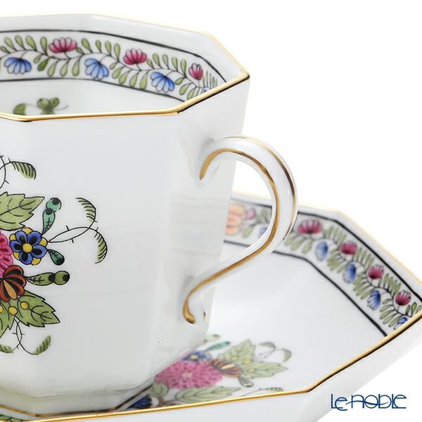 ヘレンド インドの華多彩色 オクタゴナルカップ＆ソーサー 04304-0-00