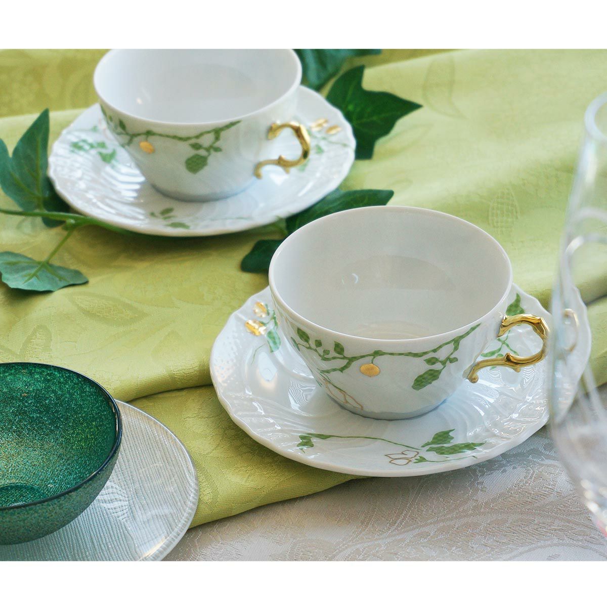 ジノリ1735／リチャード ジノリ（GINORI 1735／Richard Ginori） フィオーリ ヴェルディ ティーカップ＆ソーサー 240ml