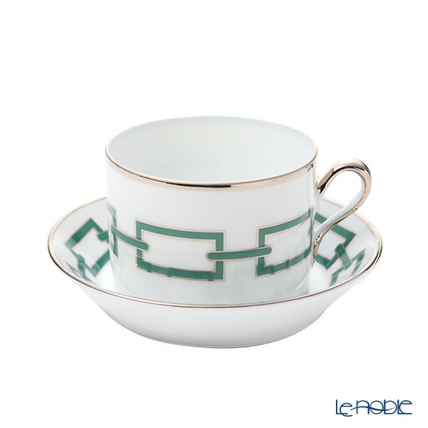 ジノリ1735／リチャード ジノリ（GINORI 1735／Richard Ginori） カテーネ エメラルド ティーカップ＆ソーサー グリーン 200ml／13.5cm